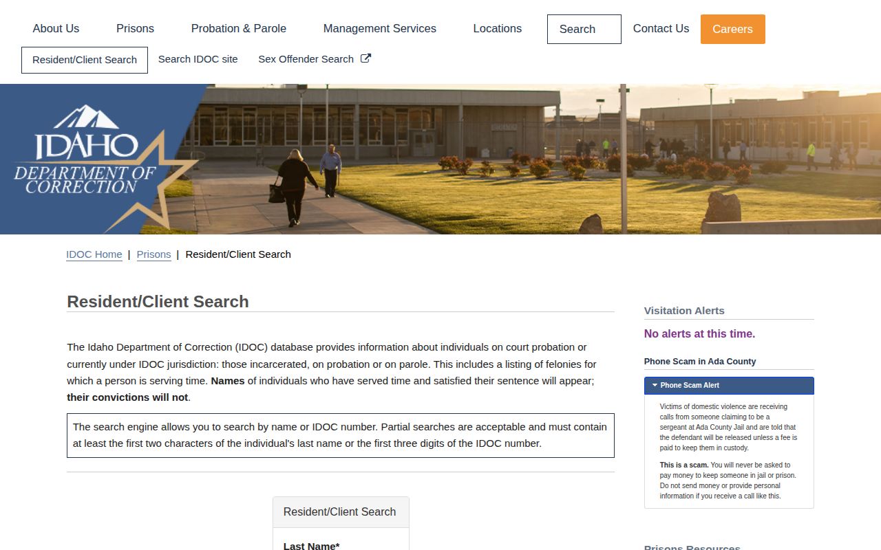 IDOC search for Washington County released inmate records